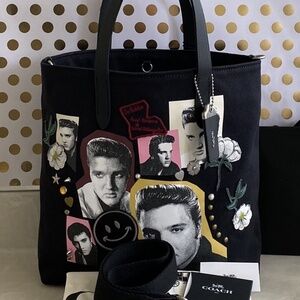 NWT COACH LIMITED EDITION X ELVIS COLLAGE CANVAS TOTE 86877 (#2 OF 180)